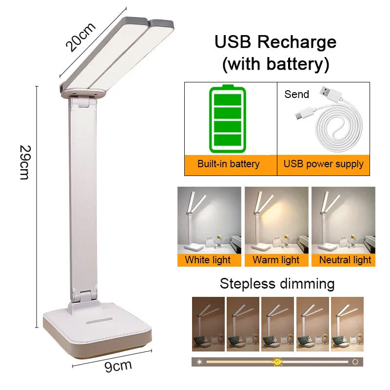Dimmable LED Desk Lamp with Touch Control for Modern Offices and Bedrooms