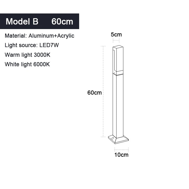 Modern LED Landscape Path Light for Garden and Outdoor Walkways