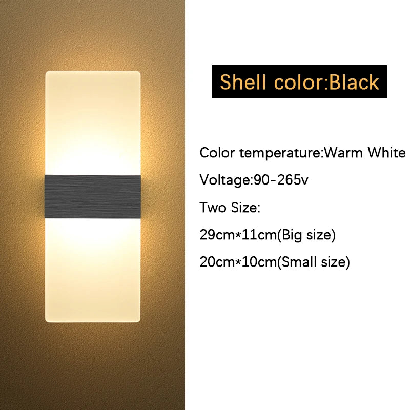 Modern LED Wall Sconce for Bedroom Bedside and Hallway Lighting