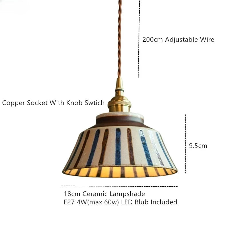 Modern Nordic Ceramic Pendant Light for Dining Rooms and Bedside Spaces