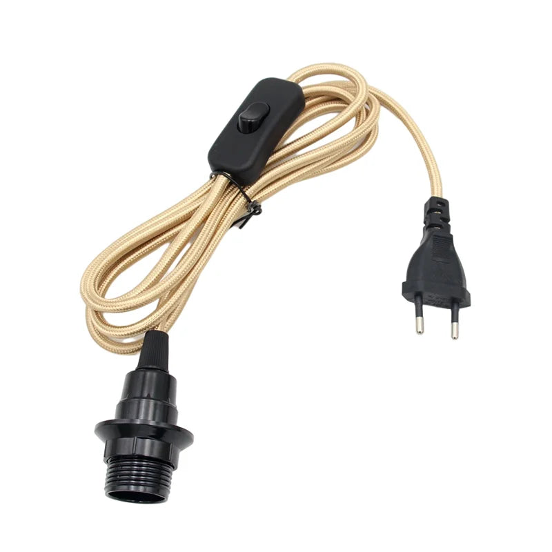 Adjustable Pendant Light Cord with Switch for Bedroom and Home Lighting