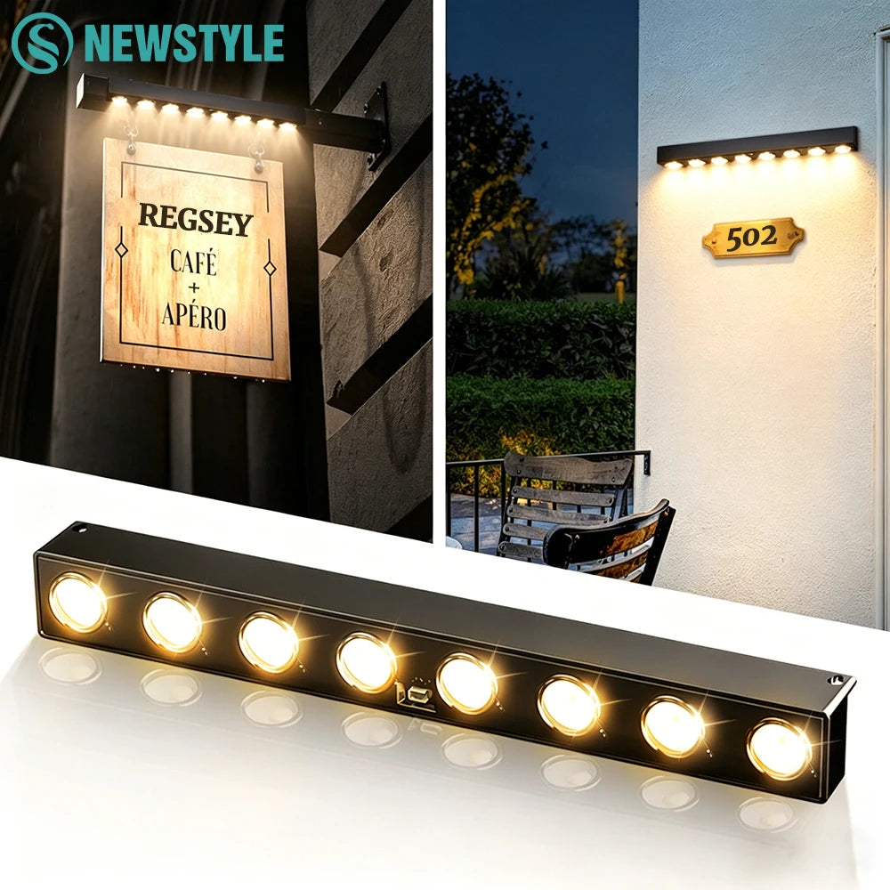 Solar Powered LED Fence Light for Modern Garden and Patio Decor