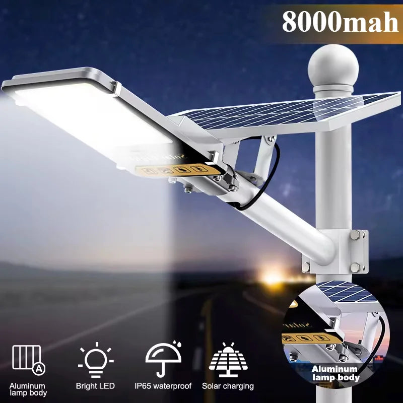 Modern Solar LED Street Light for Gardens Garages and Outdoor Patios
