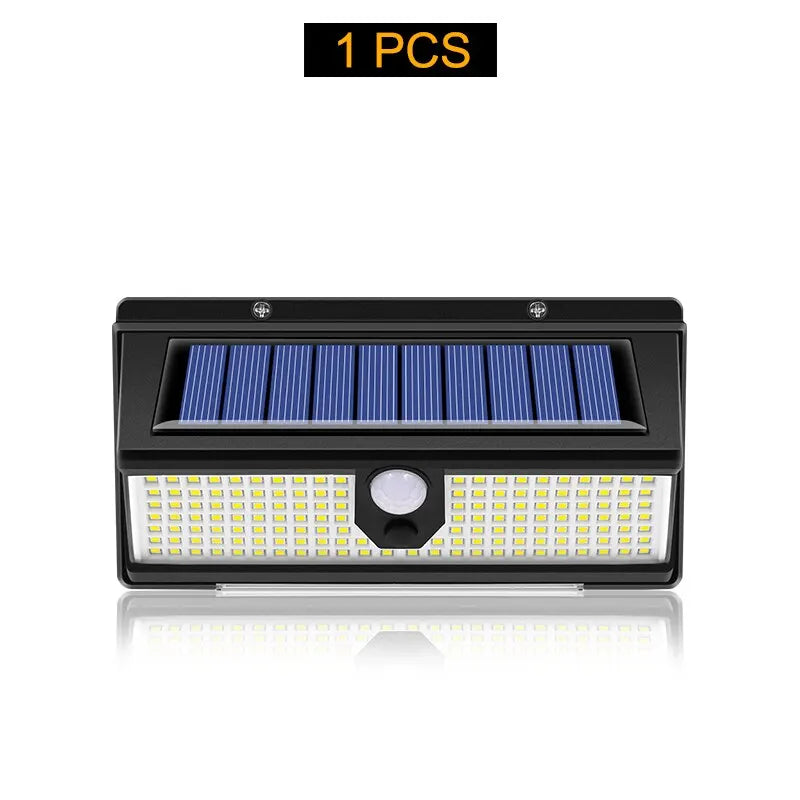 Modern Solar Motion Sensor Wall Light for Gardens and Outdoor Security