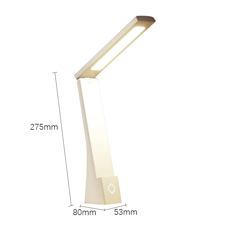 Foldable LED Desk Lamp with USB Charging for Bedrooms and Offices