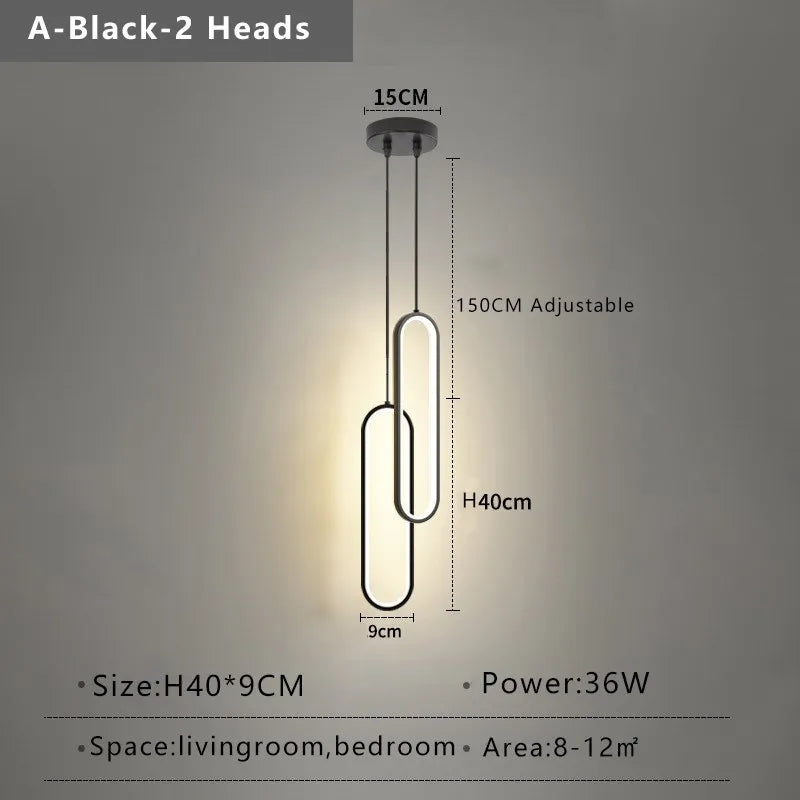 Modern Minimalist LED Pendant Chandelier for Living Rooms and Restaurants