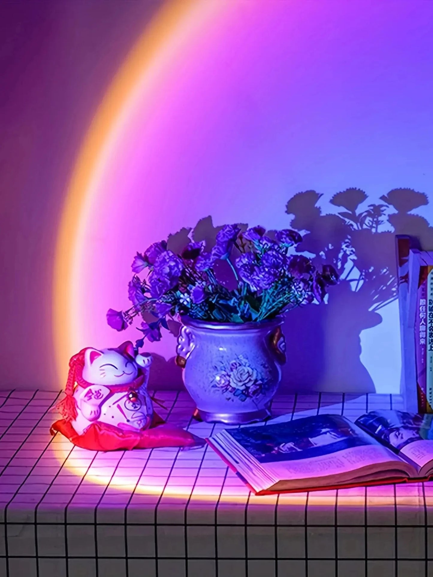 Ambient Sunset Projection LED Lamp for Modern Living Room Decor