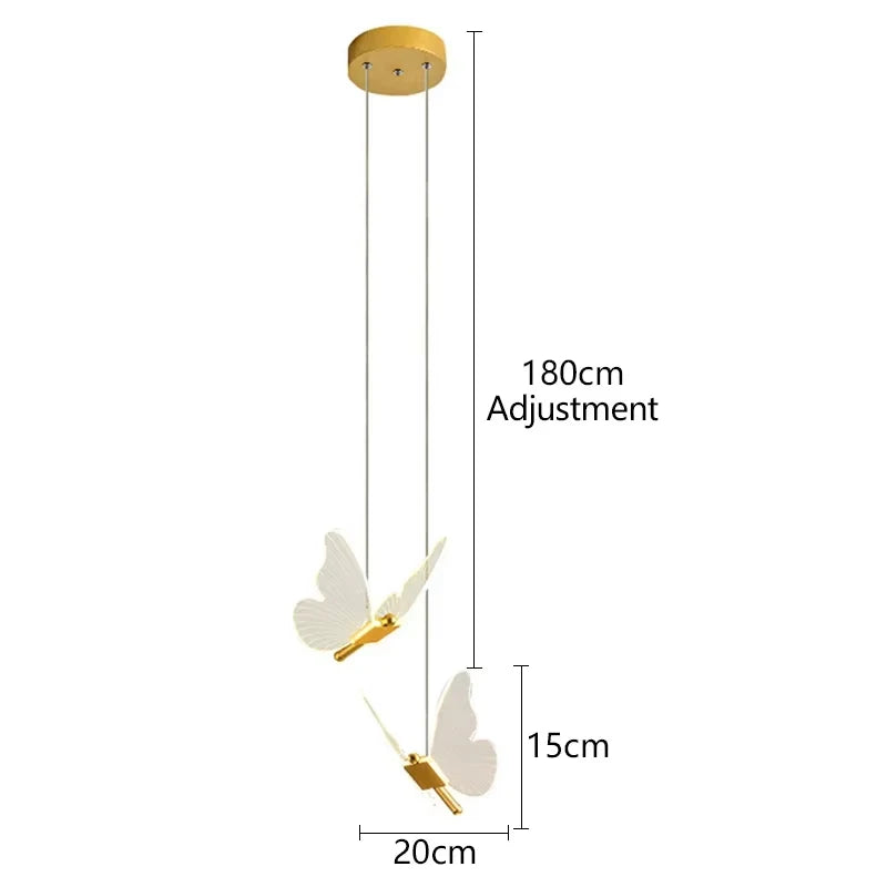 Modern Butterfly Pendant Light for Contemporary Dining and Living Spaces