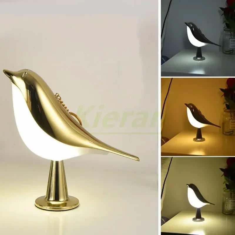 Modern Nordic Bird LED Desk Lamp for Bedside and Study Lighting