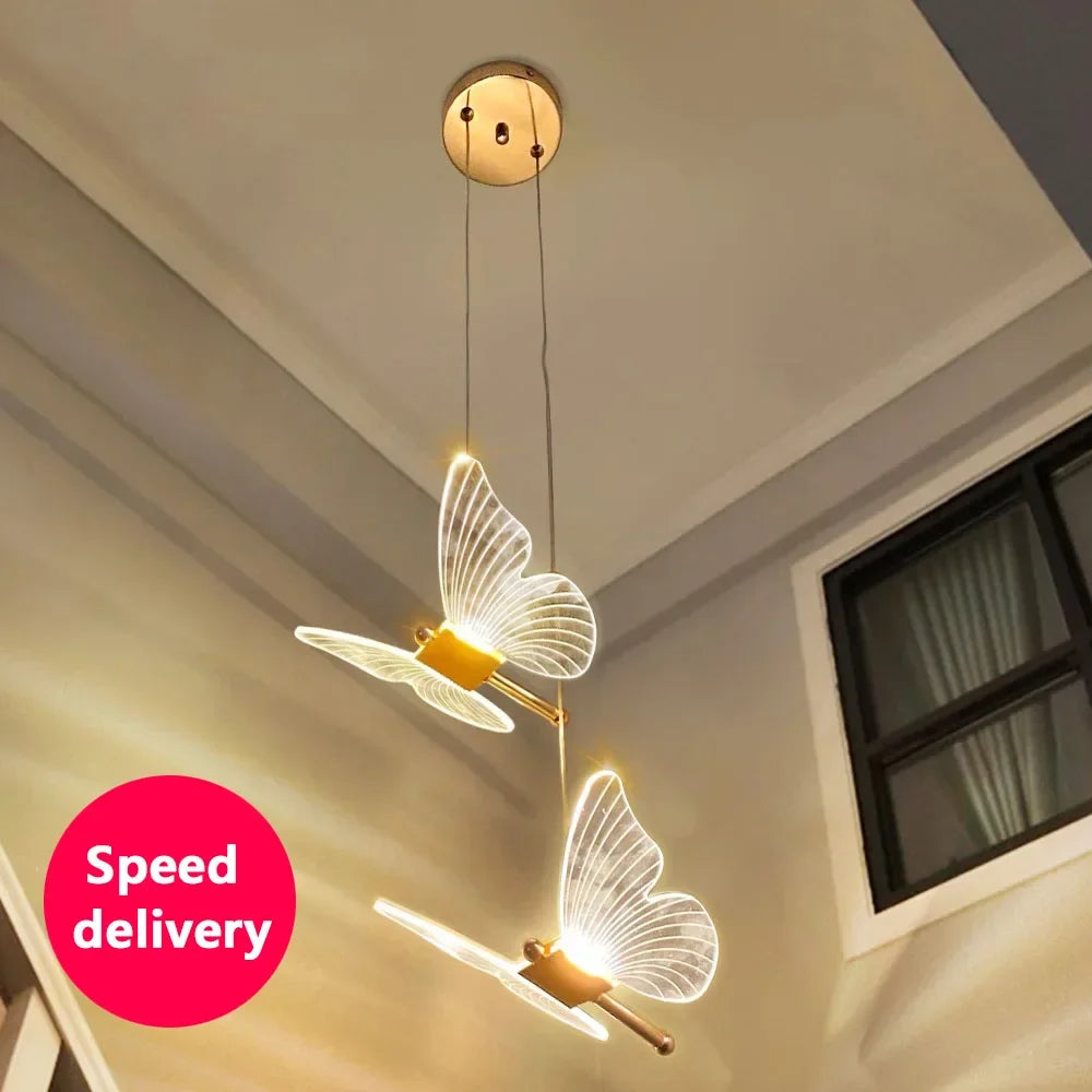 Modern Butterfly Pendant Light for Elegant Dining Rooms and Living Spaces