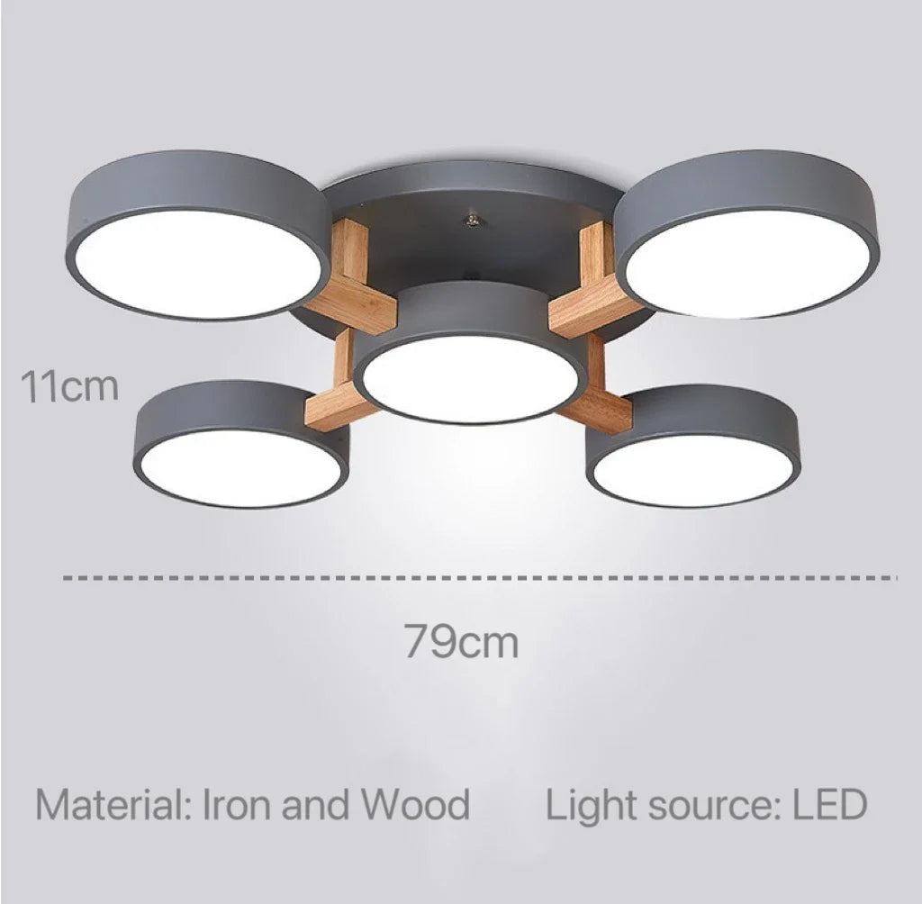 Modern Nordic Wood Pendant Light for Kitchens and Living Spaces