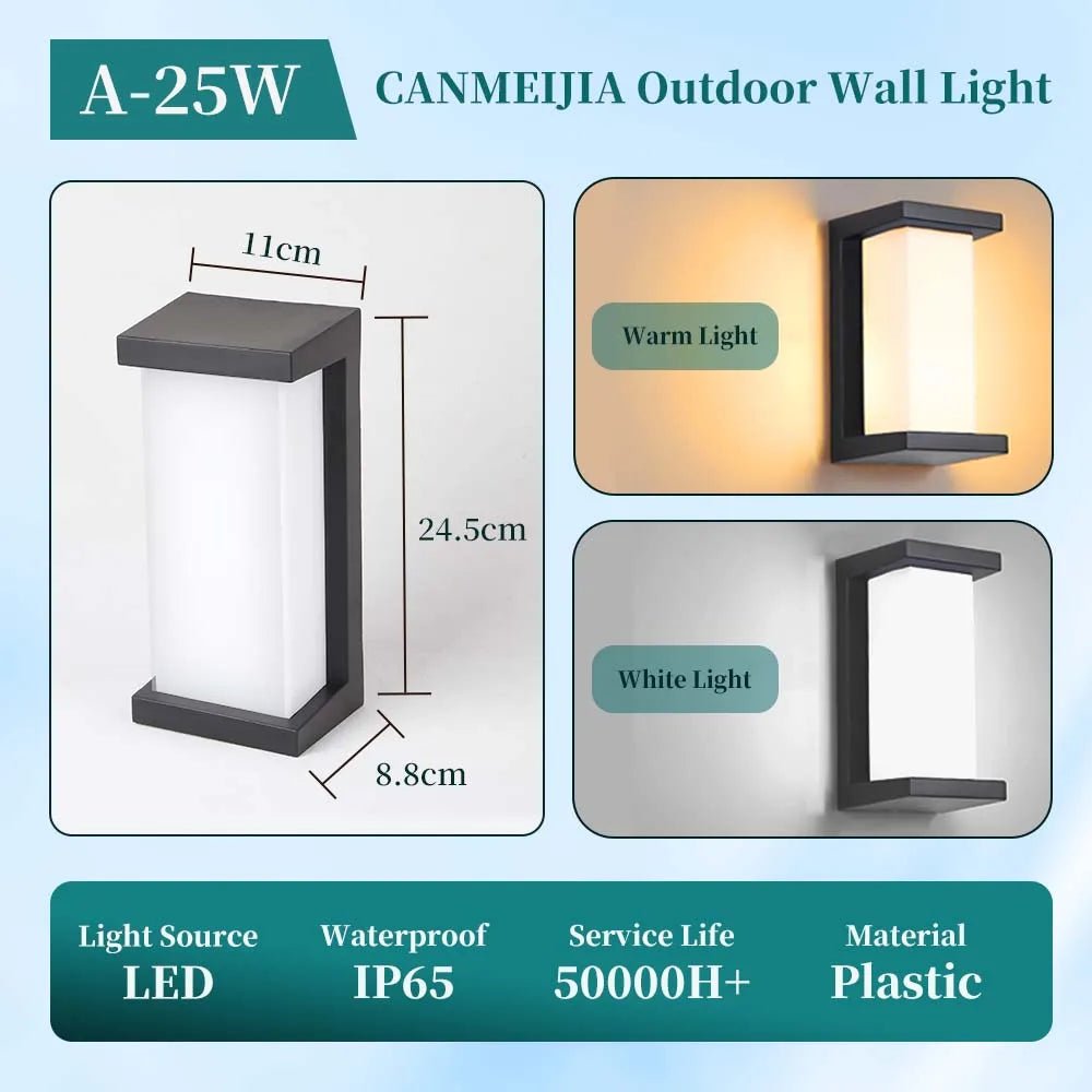 Modern Square LED Wall Sconce for Minimalist Outdoor and Indoor Lighting