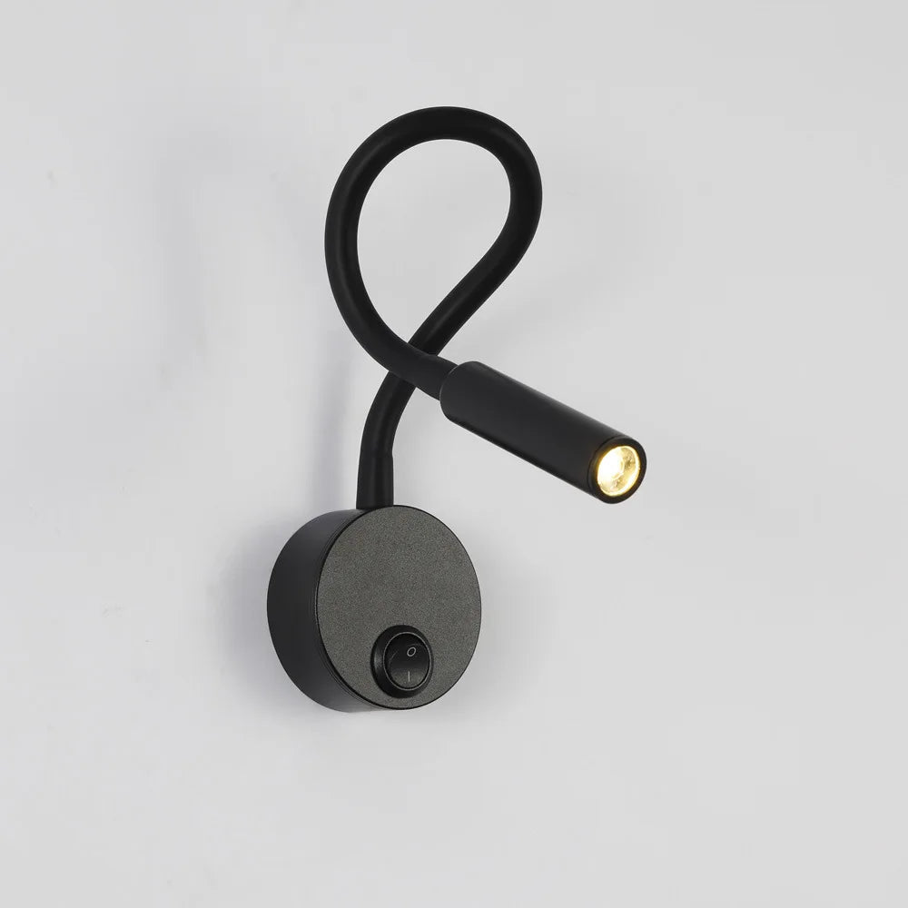Flexible LED Gooseneck Wall Lamp for Hotel Reading and Bedside Lighting