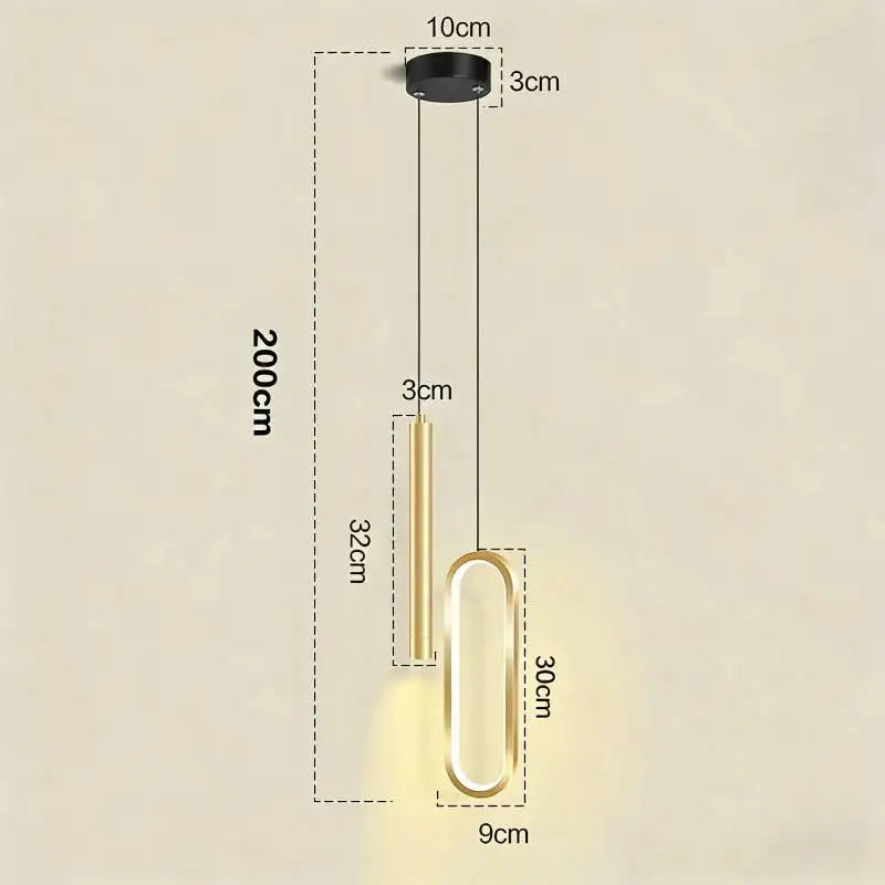 Nordische LED Pendelleuchte Modern für Esszimmer und Wohnzimmer