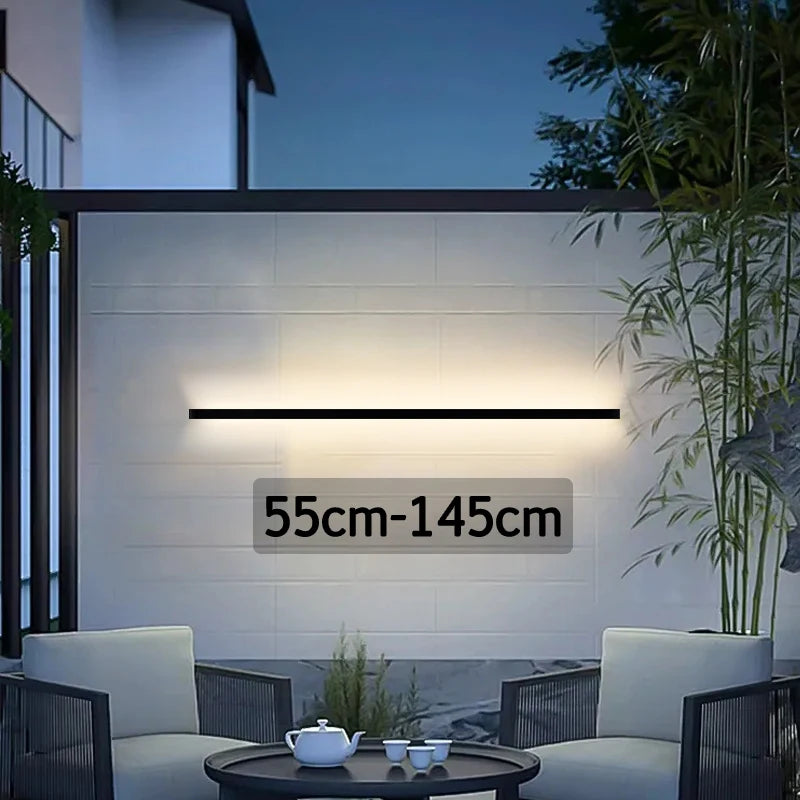 Modern Linear LED Wall Light for Outdoor Gardens and Building Facades