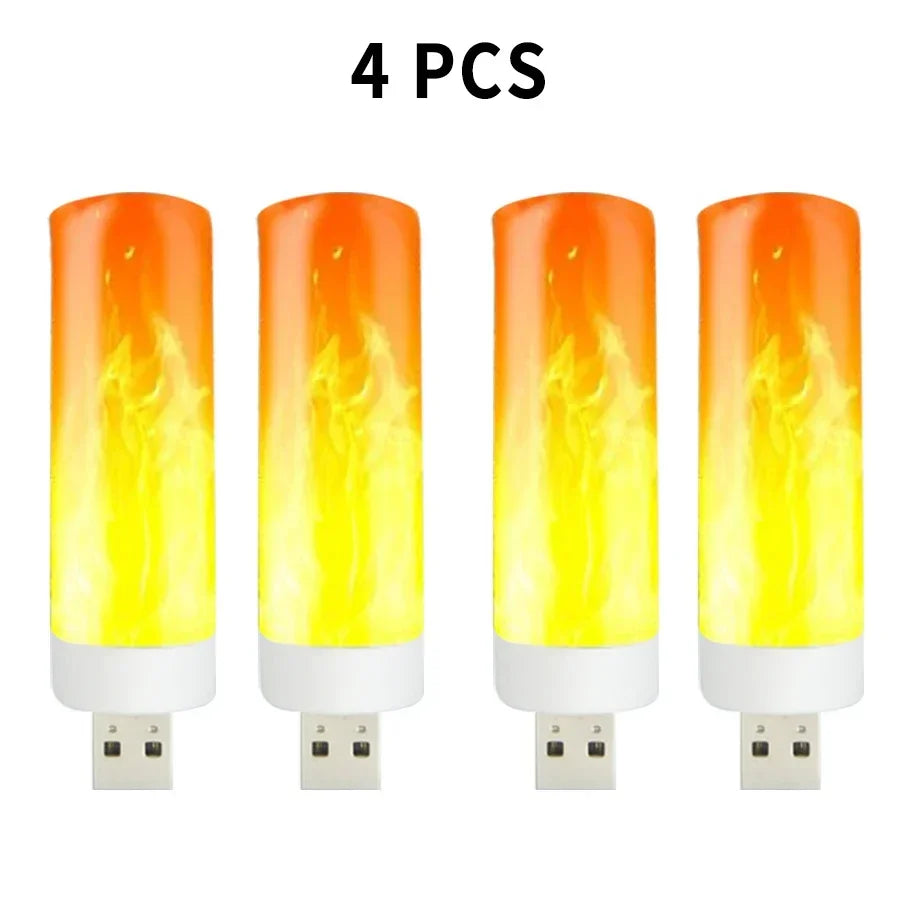 Dynamic LED Flame Effect Light for Atmospheric Home and Cafe Decor
