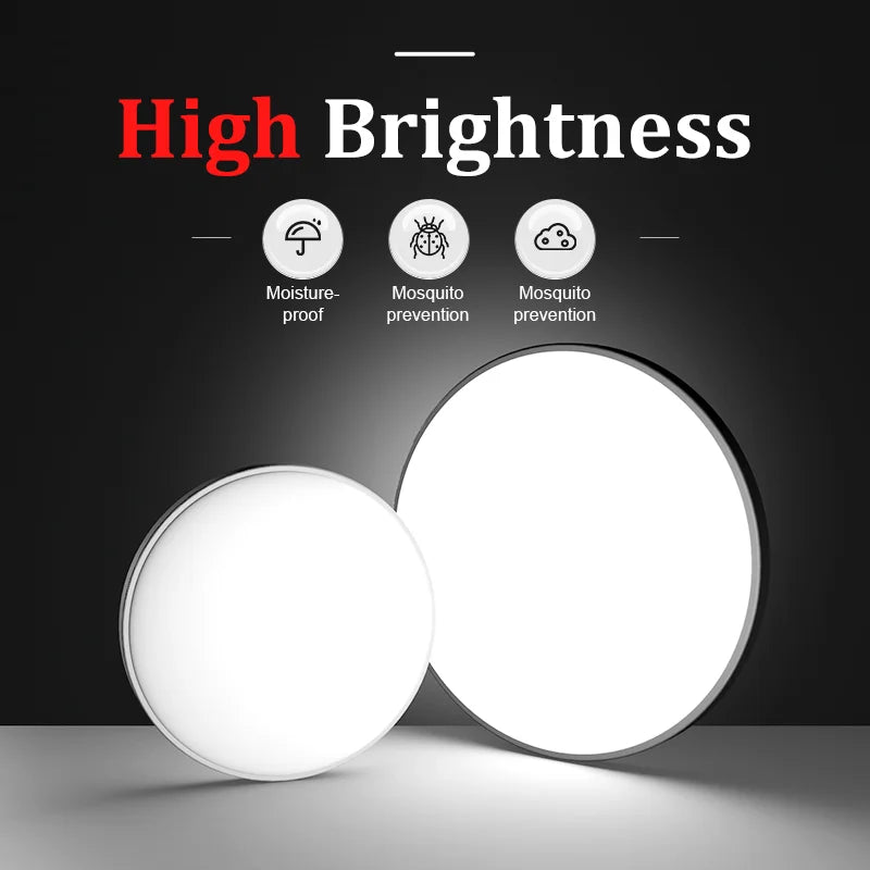 Modern Flush Mount LED Ceiling Light for Bathrooms and Kitchens