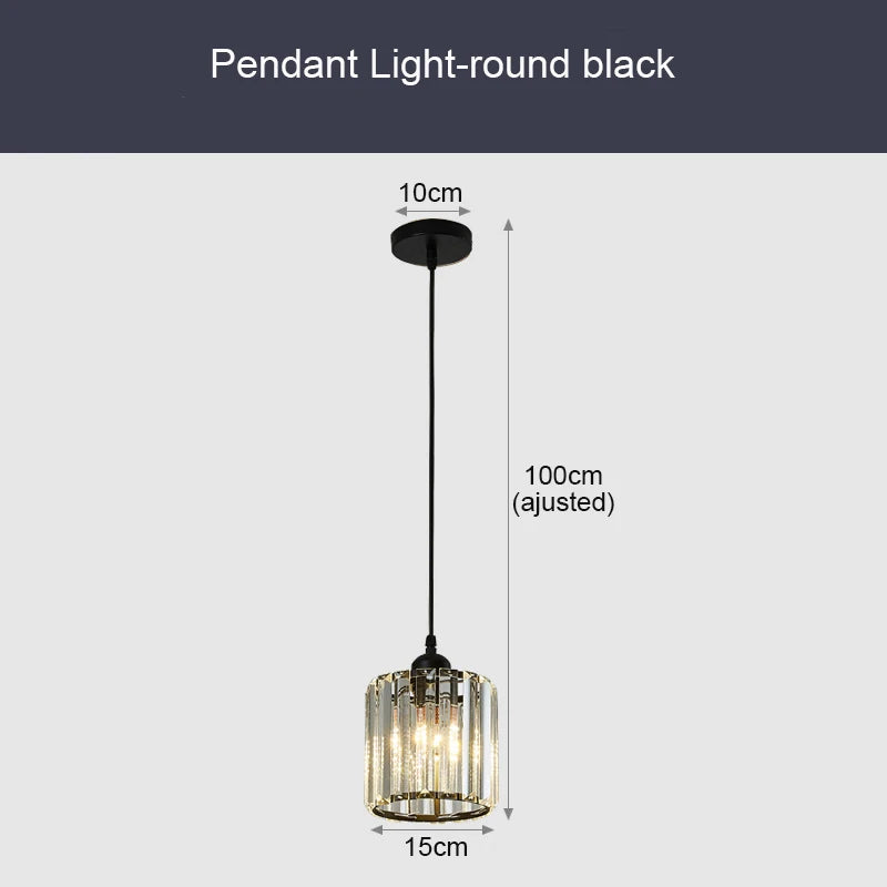Modern K9 Crystal Pendant Light for Elegant Dining Rooms and Hallways