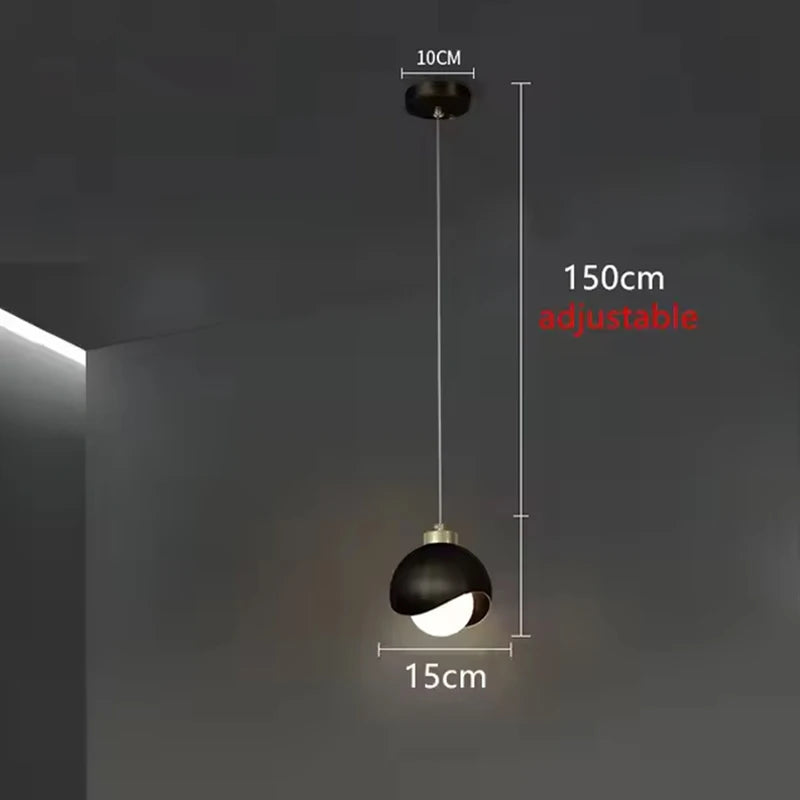 Modern Glass Globe Pendant Light for Bedroom and Dining Room