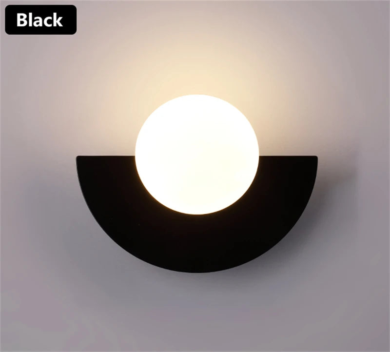 Modern Round Wall Sconce for Bedroom and Hallway Lighting