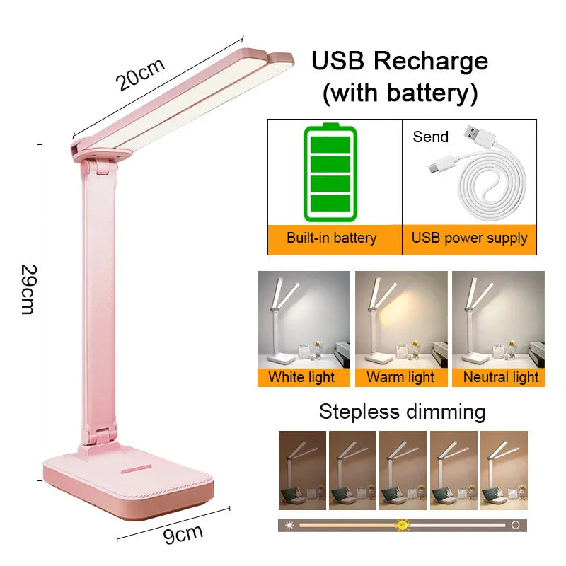 Touch Schreibtischlampe LED dimmbar aufladbar für Büro und Schlafzimmer