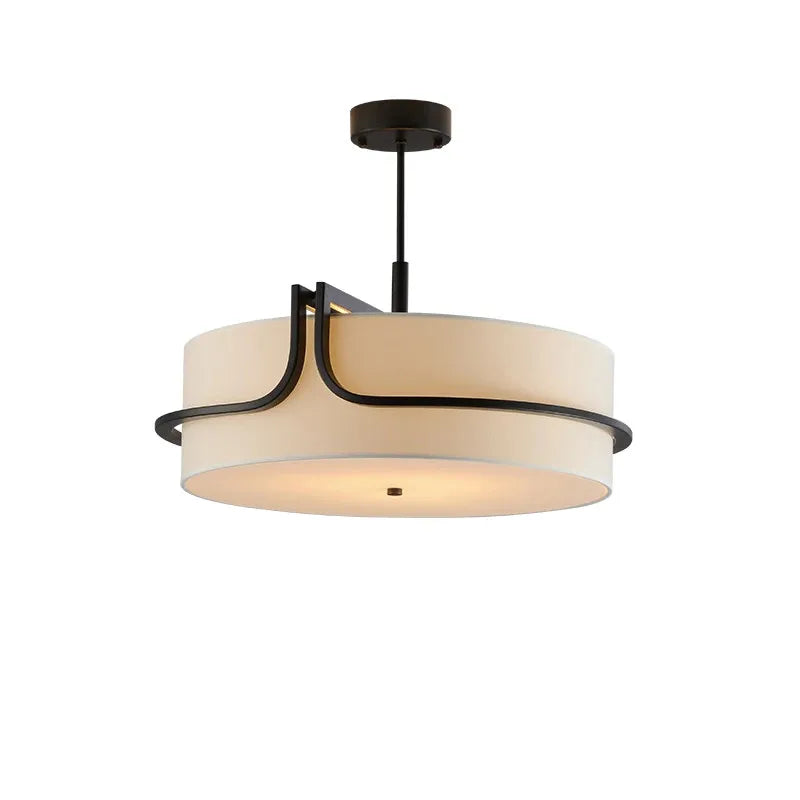 Modern Fabric Drum Pendant Light for Elegant Dining Rooms and Bedrooms