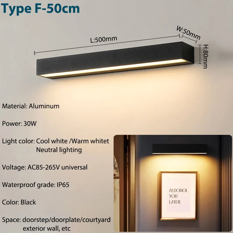 Modern LED Outdoor Wall Sconce for Porch and Patio Exterior Lighting