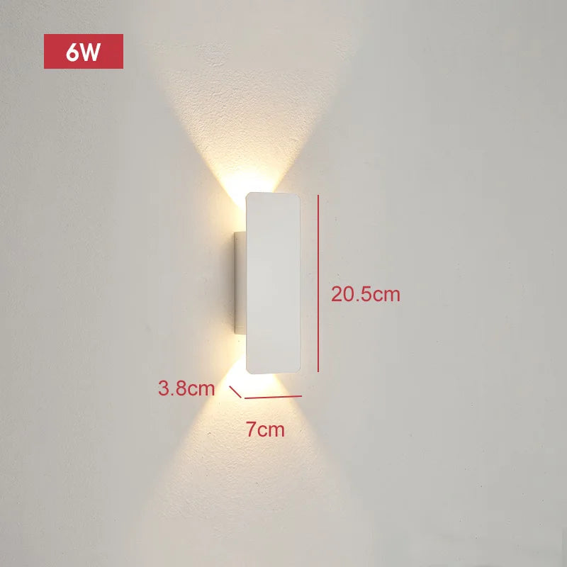 Modern LED Strip Wall Light for Exterior and Bedroom Interiors