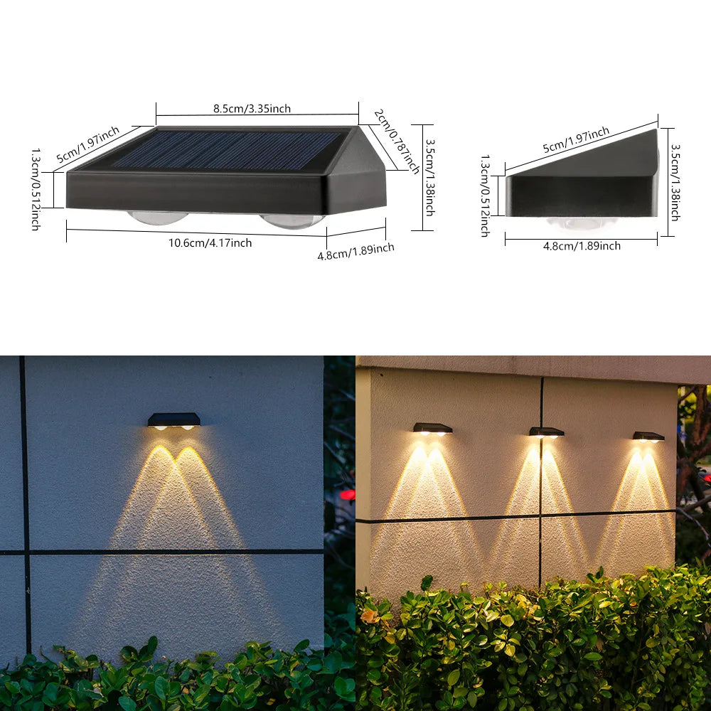 Solar LED Landscape Wall Light for Garden Pathways and Outdoor Decks