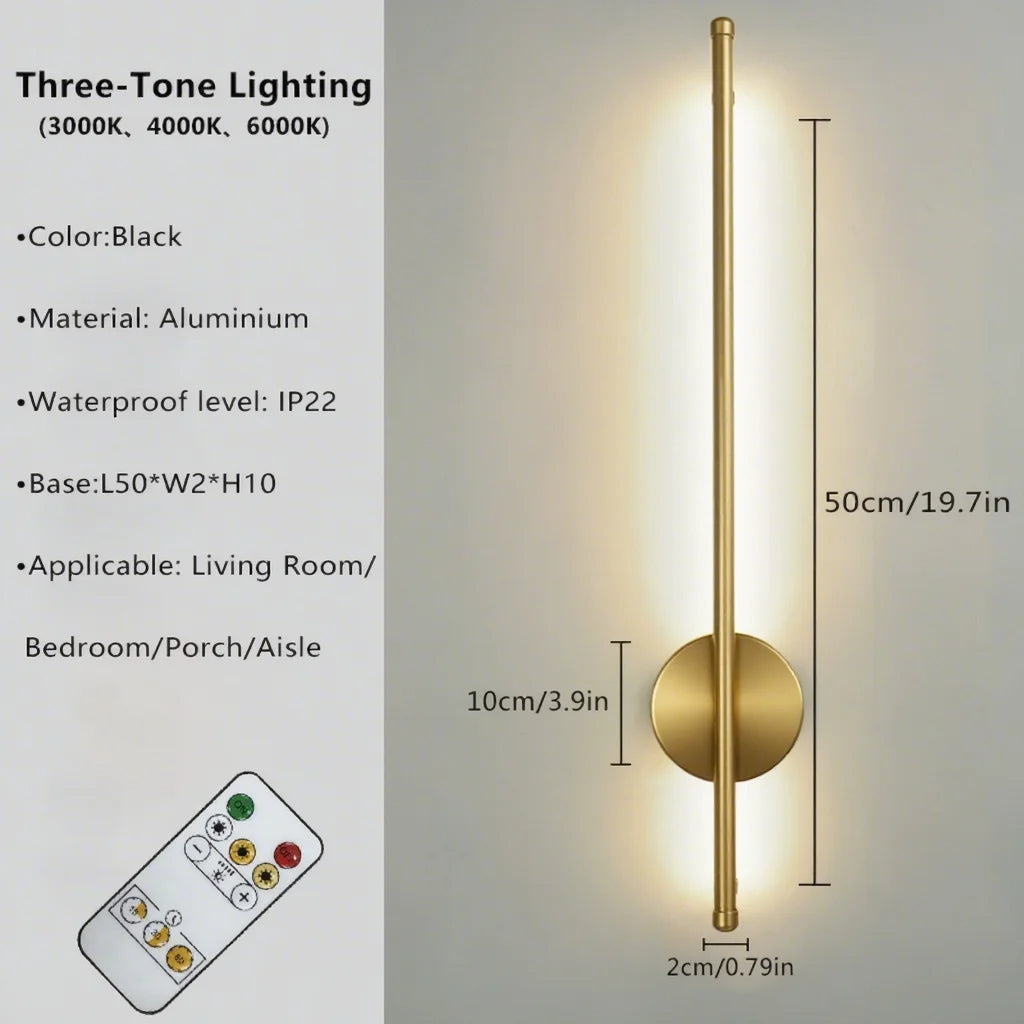 Modern Magnetic Rechargeable LED Wall Lamp for Living Room and Hallway