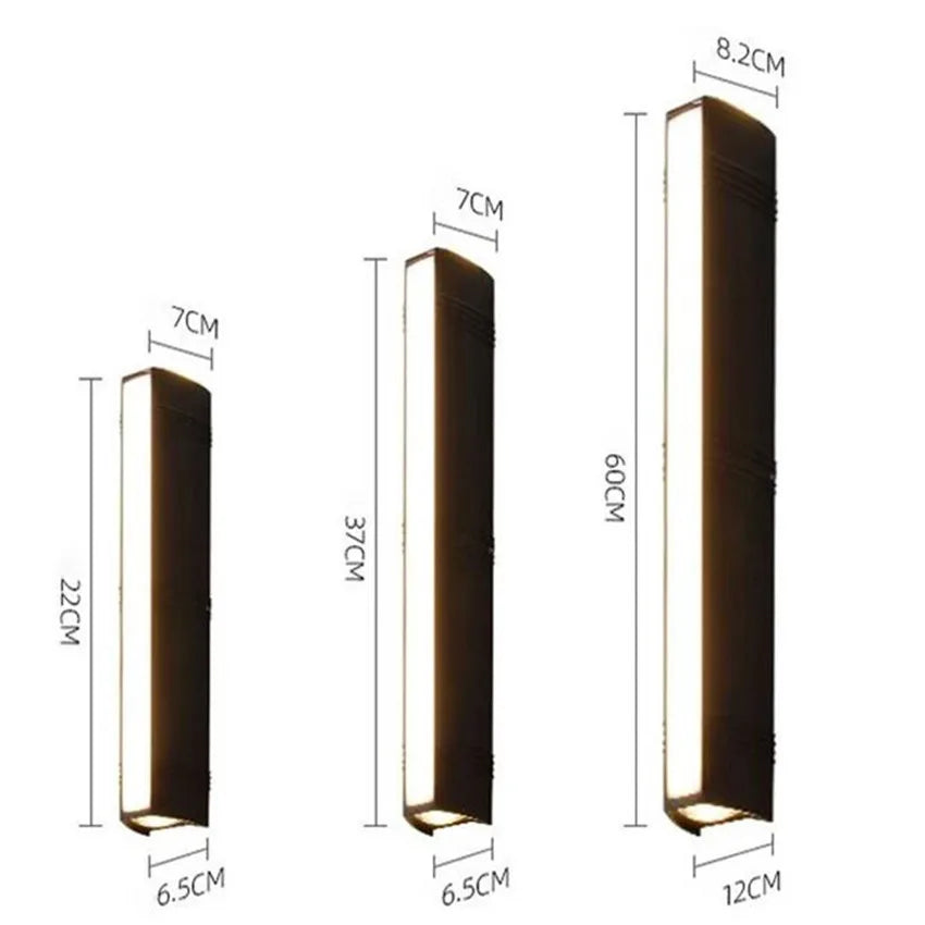 Modern Waterproof LED Wall Sconce for Indoor and Outdoor Living Spaces
