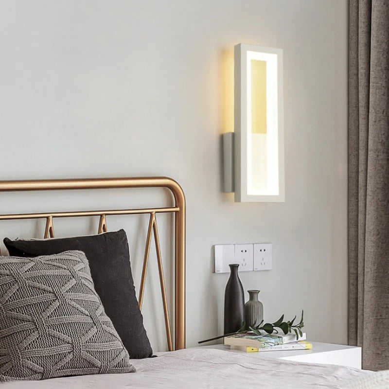 Minimalist LED Wall Sconce for Modern Bedroom and Hallway Lighting