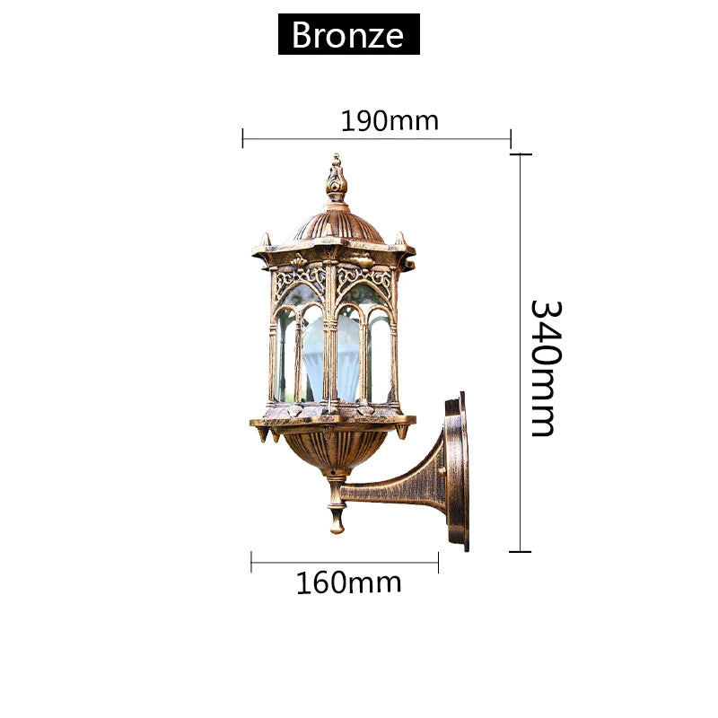 Vintage Industrial Outdoor Wall Sconce for Garden Patio and Residential Entrances