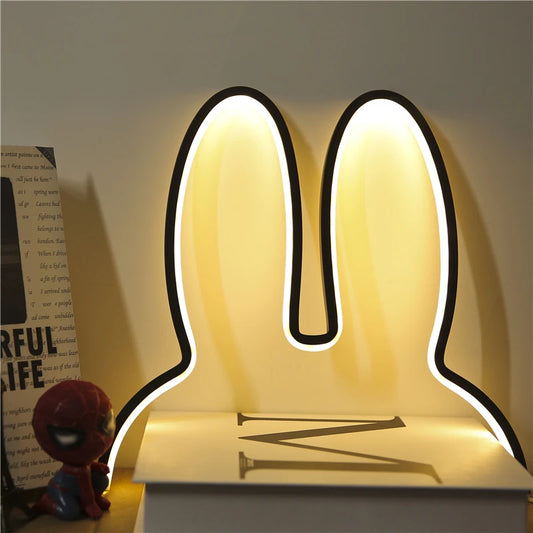 Cute Rabbit LED Desk Lamp for Childrens Bedroom and Nursery Decor