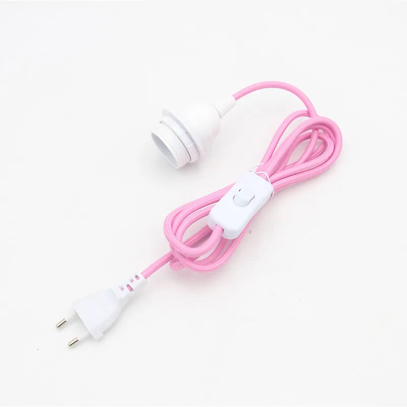 DIY Fabric Pendant Light Cord with Switch for Custom Lighting