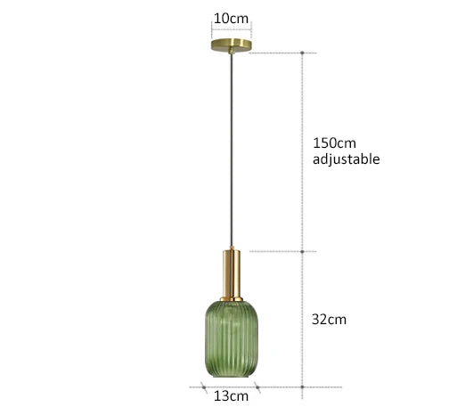 Colorful Retro Glass Pendant Light for Modern Dining and Cafe Spaces
