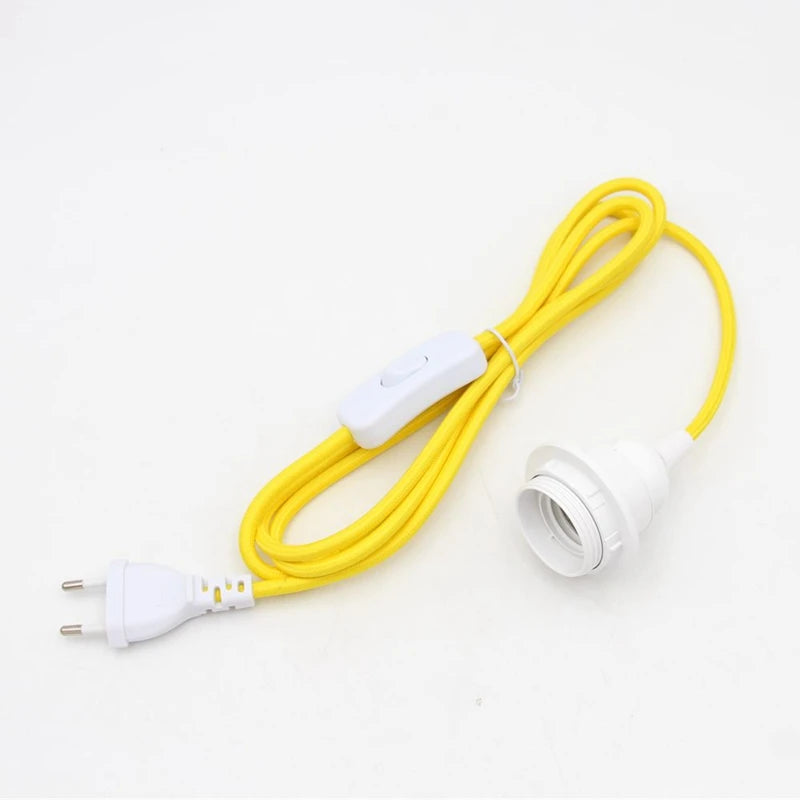DIY Fabric Pendant Light Cord with Switch for Custom Lighting