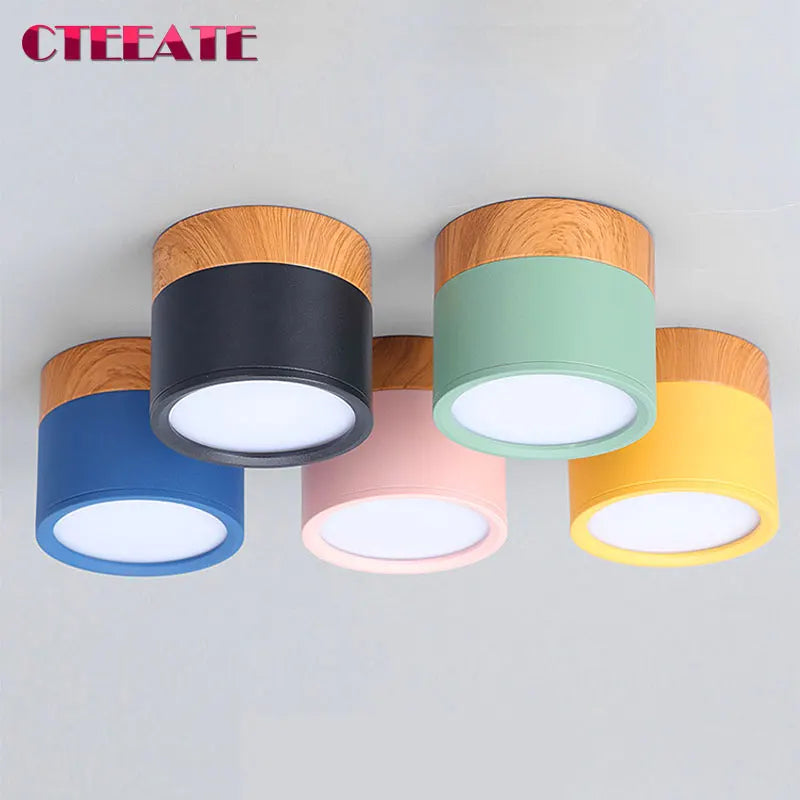 Modern Nordic Wood Dimmable LED Downlight for Contemporary Residential and Commercial Interiors