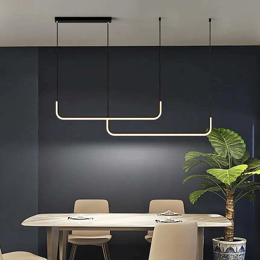 Minimalist LED Dimmable Chandelier for Modern Dining Rooms and Kitchens
