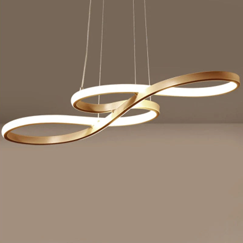 Modern LED Kitchen Island Pendant Light with Remote Dimmable Dining Lighting
