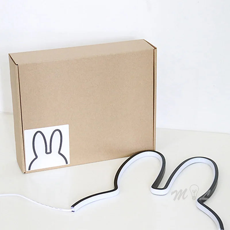Cute Rabbit LED Desk Lamp for Childrens Bedroom and Nursery Decor