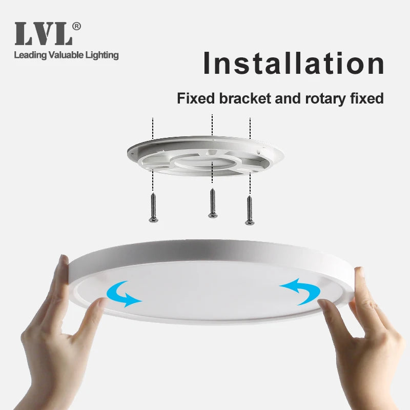 Modern LED Flush Mount Ceiling Light with Wood and Gold Finish