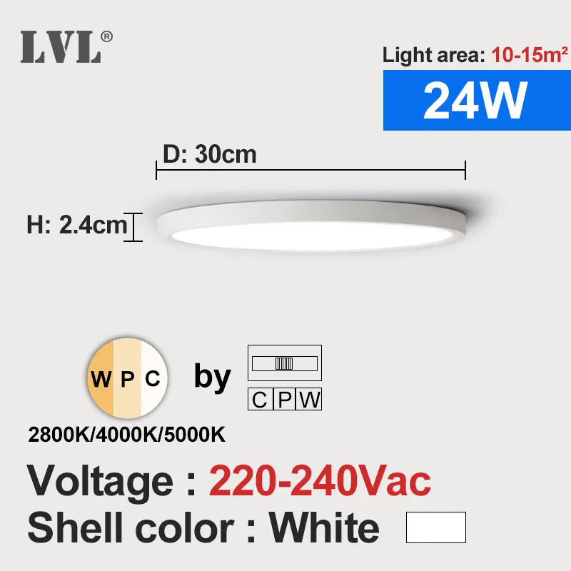 Modern LED Flush Mount Ceiling Light with Wood and Gold Finish