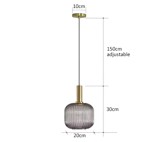 Colorful Retro Glass Pendant Light for Modern Dining and Cafe Spaces