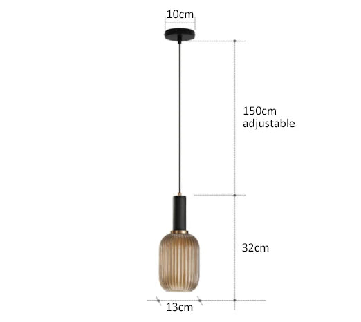 Colorful Retro Glass Pendant Light for Modern Dining and Cafe Spaces