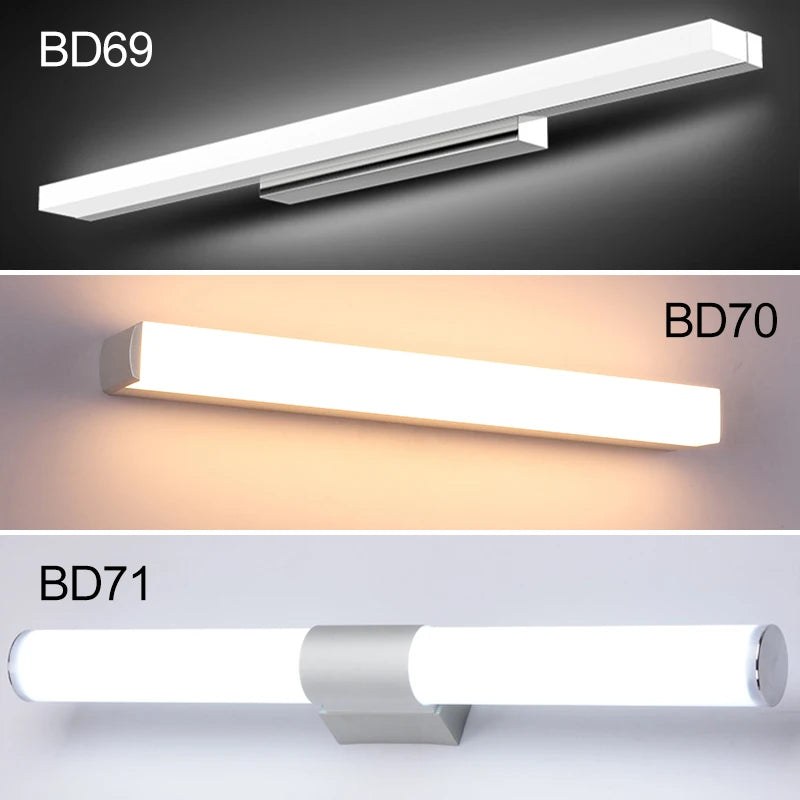 Modern LED Bathroom Vanity Mirror Wall Sconce for Fog-Free Lighting
