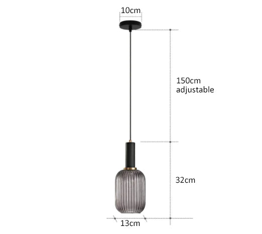 Colorful Retro Glass Pendant Light for Modern Dining and Cafe Spaces