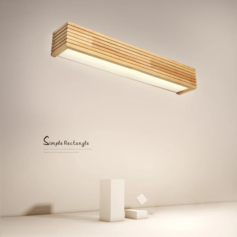 Modern Wood Wall Lamp for Bedroom Study and Hallway Lighting