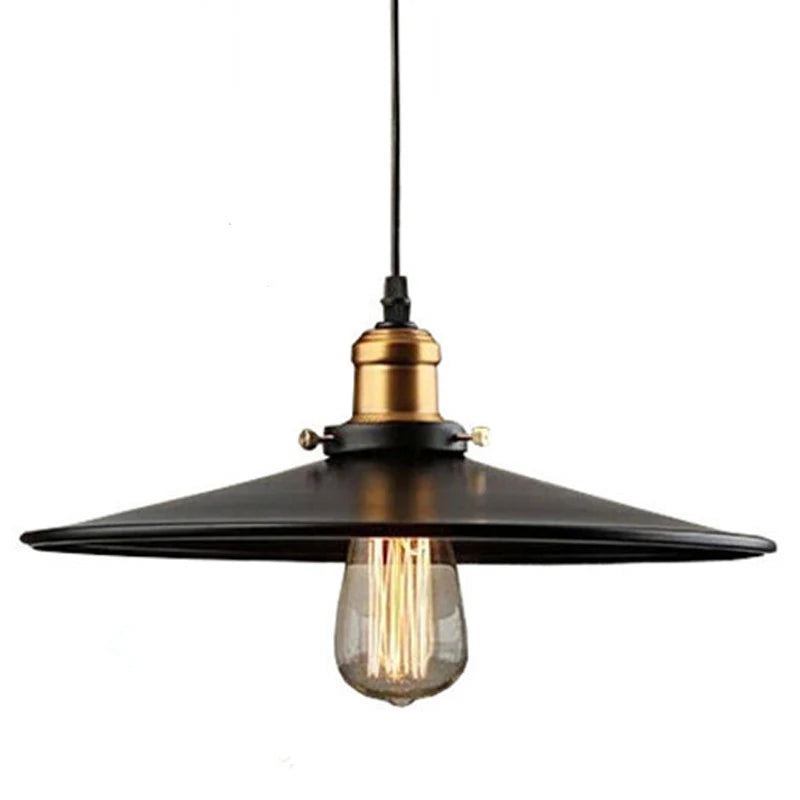 Industrial Iron Pendant Light for Vintage Cafe and Kitchen Decor