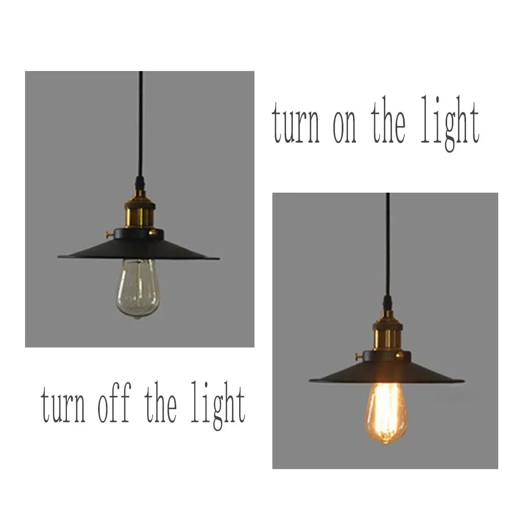 Industrial Iron Pendant Light for Vintage Cafe and Kitchen Decor